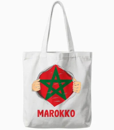 Marokko Flagge Marokkaner Marokkanische Flagge Tote Bags - White