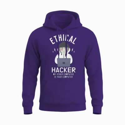 Hacker Gifts for a Ethical Hacker Unisex Hoodie - Purple