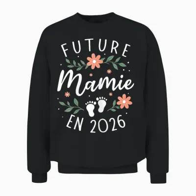 Future Granny 2026 - Funny Announcement Pregnancy Grandparents Unisex Sweatshirt - Black