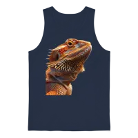 Bearded Dragon Unisex Tank Top - Navy – 1