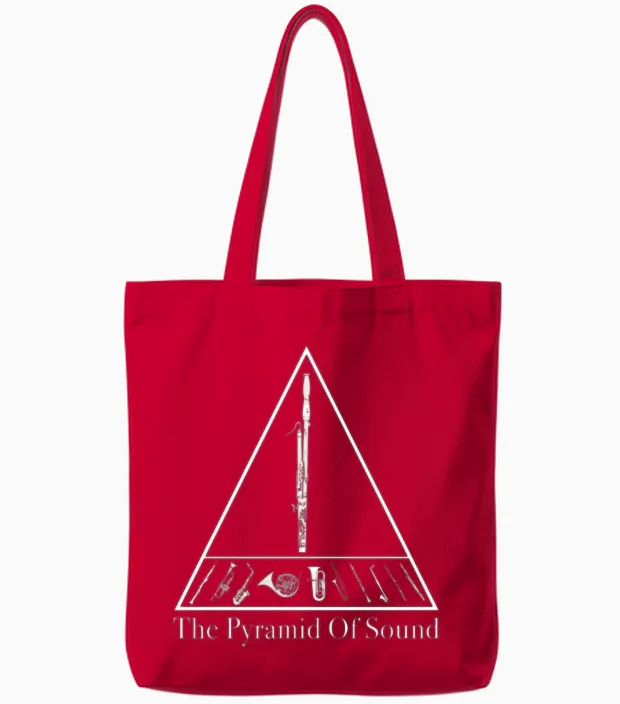 Funny Bassoon for Bassoonist Tote Bags in Red