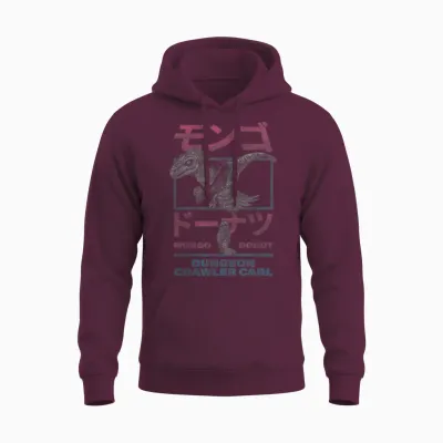 Dcc Mongo and Donut Face-Off with Kanji Gamer Series Book Unisex Hoodie - Maroon
