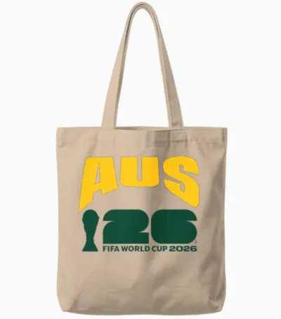 Fifa World Cup26 Australia Ball in Goal Tote Bags - Natural