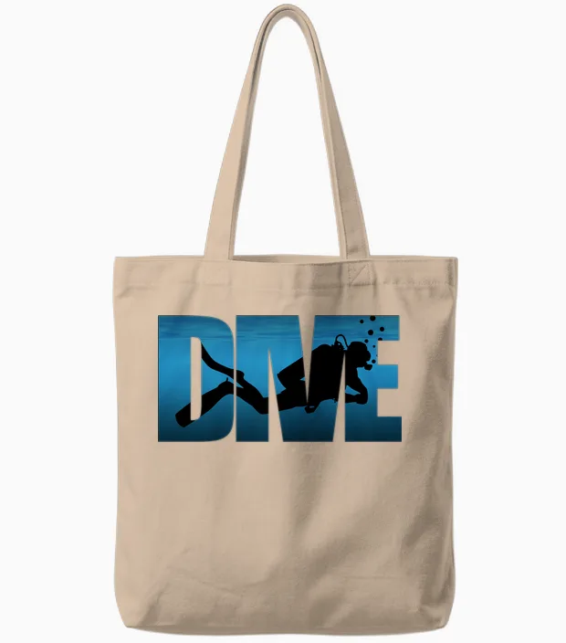 Scuba Diving Dive Dive Apnea Man Woman Tote Bags in Natural