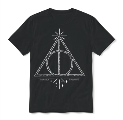 Harry Potter the Deathly Hallows Icon Unisex T-Shirt - Black