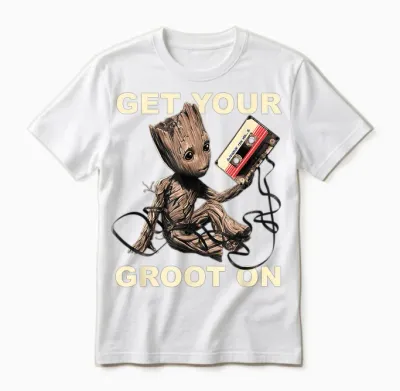 Guardians of the Galaxy Vol.2 Get Your Groot on T-Shirt, Black Unisex T-Shirt - White