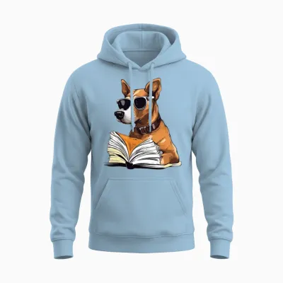 Dog Learning Unisex Hoodie - Light Blue