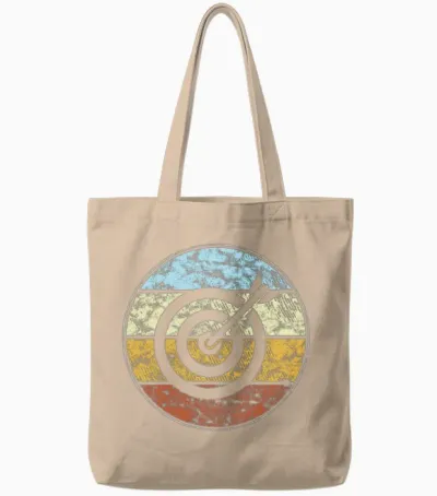 Darts Retro Tote Bags - Natural