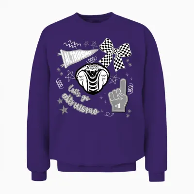 Let's Go Altruismo Retro Cheering School Spirit Unisex Sweatshirt - Purple
