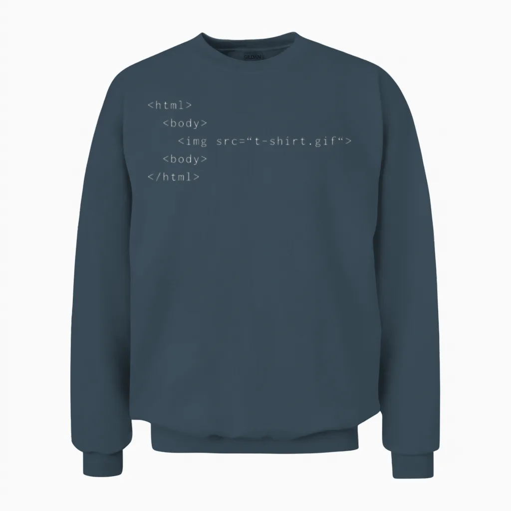 Internet Computer Coding Programming Gift Idea Unisex Sweatshirt in Dark Heather