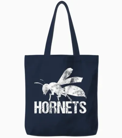 Hornet Retro Tote Bags - Navy