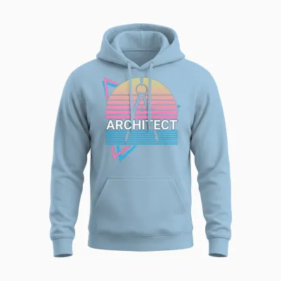 Architect Architecture Retro Unisex Hoodie - Light Blue