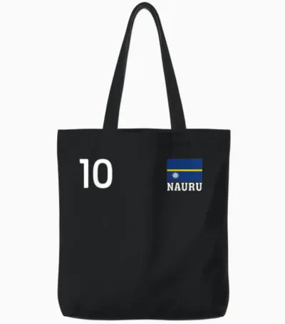 Nauru Numéro 10 Drapeau National Country Pride Heritage Tote Bags - Black