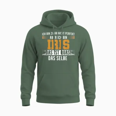 Name Iris Ich Bin Iris Unisex Hoodie - Military Green