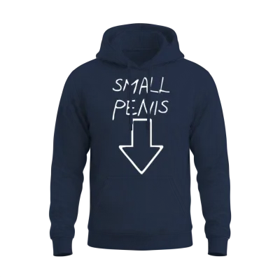 Small Penis Unisex Hoodie - Navy