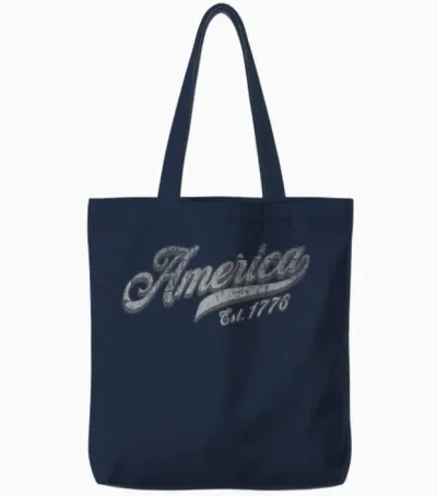 America Est. 1776 Tote Bags - Navy