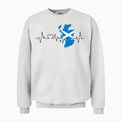 Scotland Scotland Scotland T-Shirt, White, S Unisex Sweatshirt - White