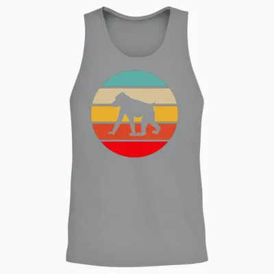 Monkey Retro Unisex Tank Top - Sport Grey