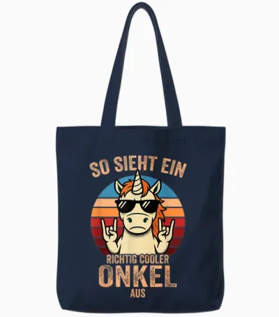 So Sieht Ein Richtig Cooler Onkel Aus Tote Bags - Navy