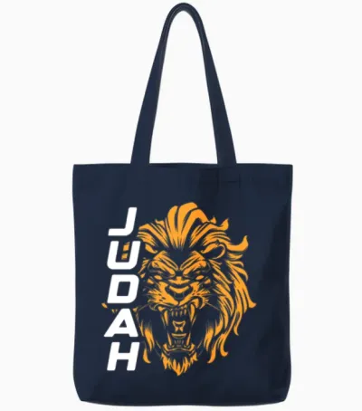 Judah Lion Tote Bags - Navy