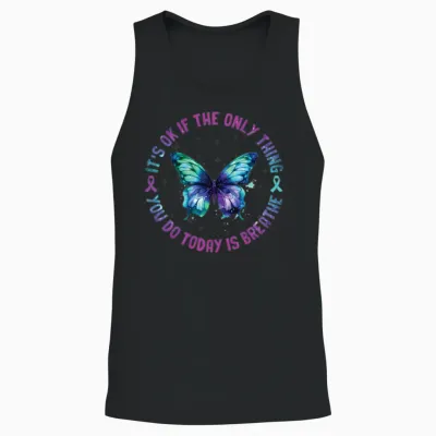 Suicide Prevention Awareness Unisex Tank Top - Black