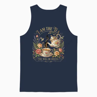 I Am the Tea You're Going Sarcastic British Humour Unisex Tank Top - Navy