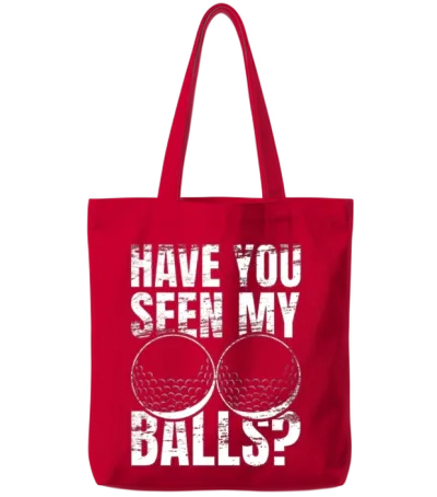 Funny Golfer Joke Tote Bags - Red