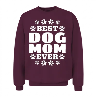 Pet Dog Owner Cute Dog Lover Dog Mom - Best Dog Mo Unisex Sweatshirt - Maroon