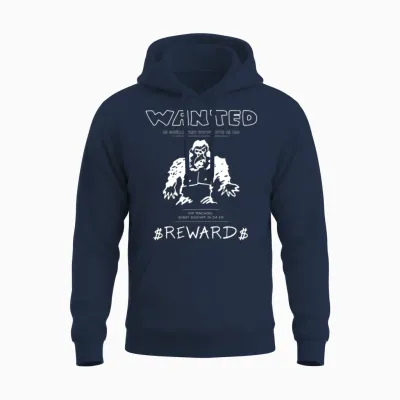 Wanted Gorilla - the Waterboy - Dark Unisex Hoodie - Navy