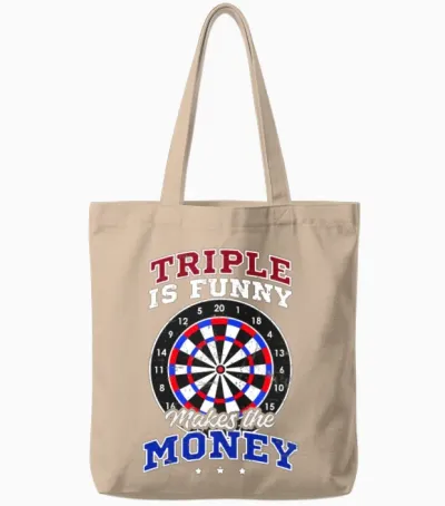 Dart Tripple Is Funny Makes Money Tote Bags - Natural