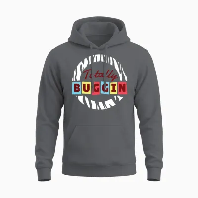 Retro Totally Buggin Unisex Hoodie - Charcoal