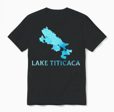 Lake Titicaca, Vintage Lake Titicaca Unisex T-Shirt - Black