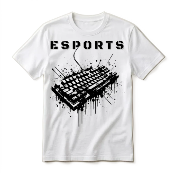 Esports Gaming Design Unisex T-Shirt - White