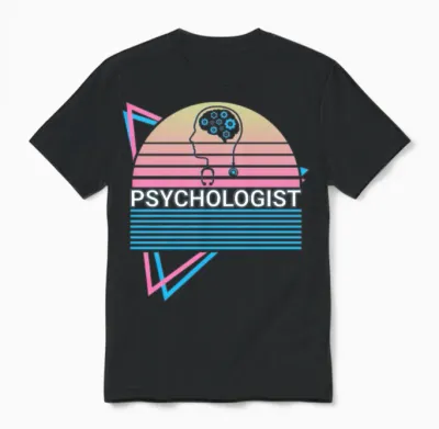 Psychologist Psychology Retro Unisex T-Shirt - Black