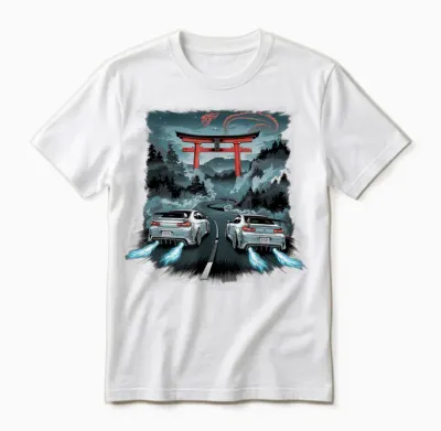 Japanese Car Tshirt Jdm Japan Street Racing Unisex T-Shirt - White