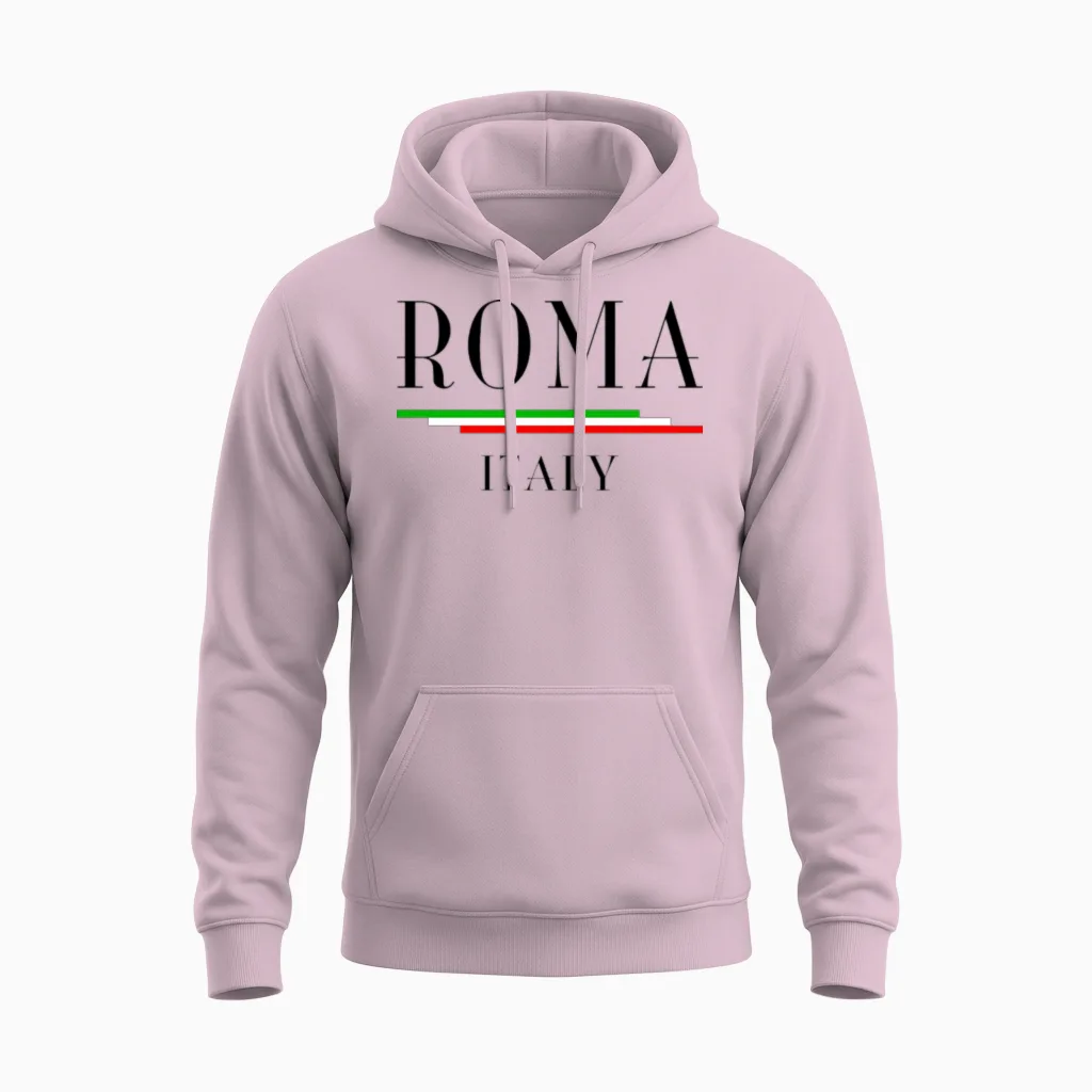 Italia: Roma Italy Unisex Hoodie in Light Pink