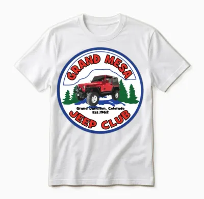 Grand Mesa Jeep Club Logo Tj Unisex T-Shirt - White