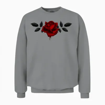 Gothic Rose Unisex Sweatshirt - Sport Grey