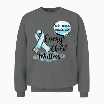 Every Child Matters - Child Abuse Awareness Unisex Sweatshirt - Graphite Heather