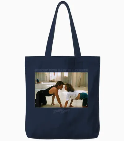 Dirty Dancing Johnny and Baby Photo Vintage Movie Tote Bags - Navy