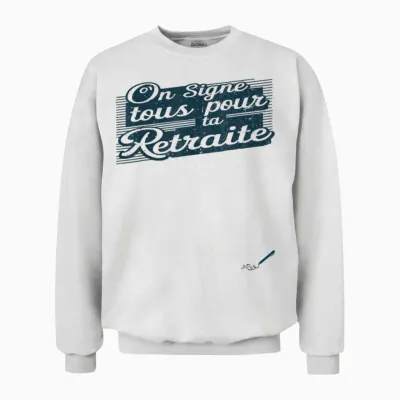 Retraite à Signer Et Dédicacer, Cadeau Départ à La Retraite Unisex Sweatshirt - White
