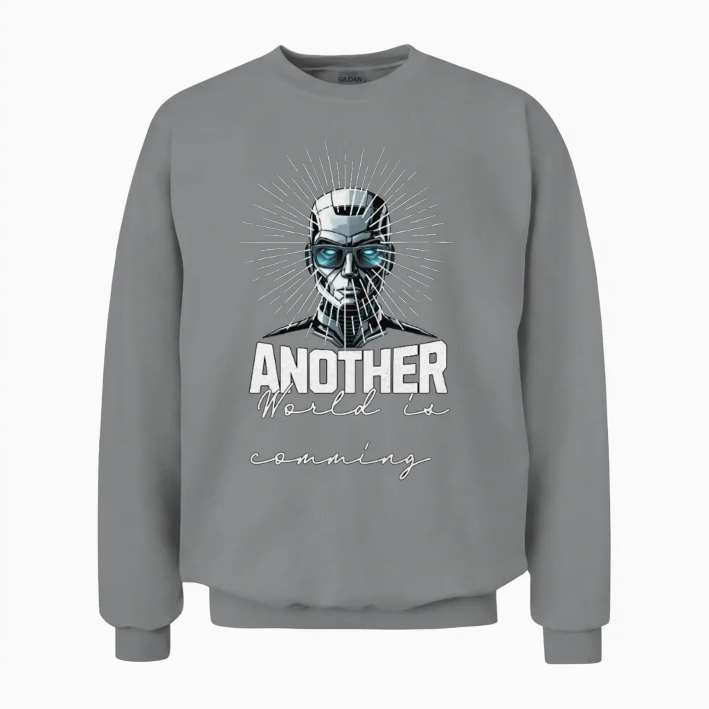 Ai: Another World Is Coming Unisex Sweatshirt in Sport Grey