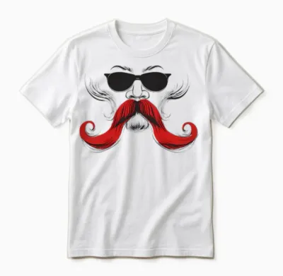 Majestic Big Mustache Unisex T-Shirt - White