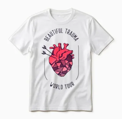 Pink Beautiful Trauma Unisex T-Shirt - White