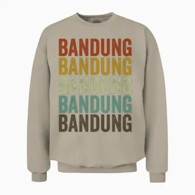 Bandung Indonesia Retro Vintage Unisex Sweatshirt - Sand