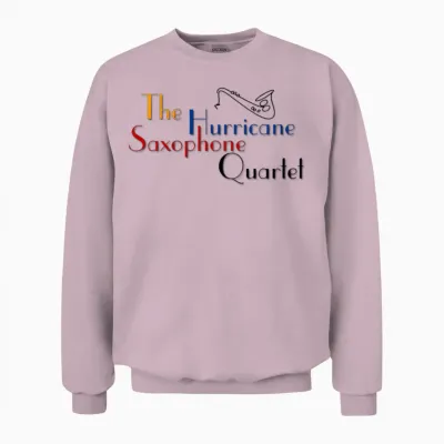 Hurricane Saxophone Quartet Logo Without Quote Unisex Sweatshirt - Light Pink