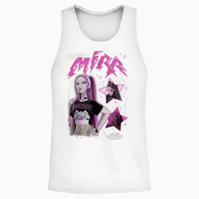 Kpop Demon Hunters Huntrix Mira Popstar Unisex Tank Top - White