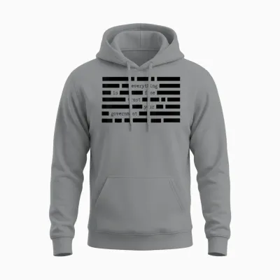 Everything Is Fine Trust Your Government Satirical Political Unisex Hoodie - Sport Grey