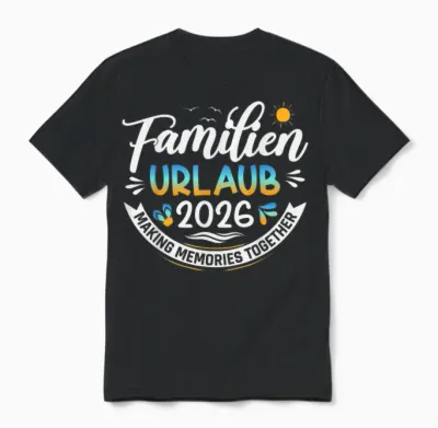 Familienurlaub 2026 Sommer Matching Urlaub 2026 Unisex T-Shirt - Black
