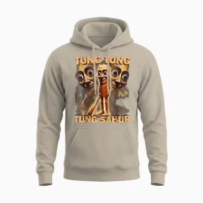 Tung Tung Tung Sahur Unisex Hoodie - Sand